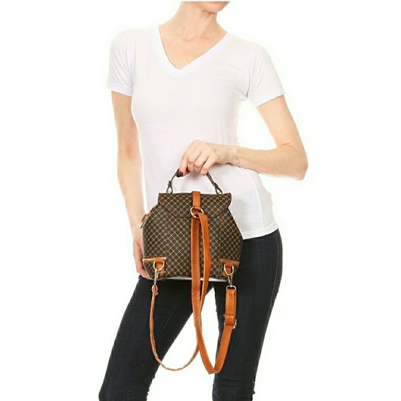 ❌1 LEFT❌NWT- MUST HAVE LTHR FRONT FLAP  BACKPACK - Picture 2 of 4